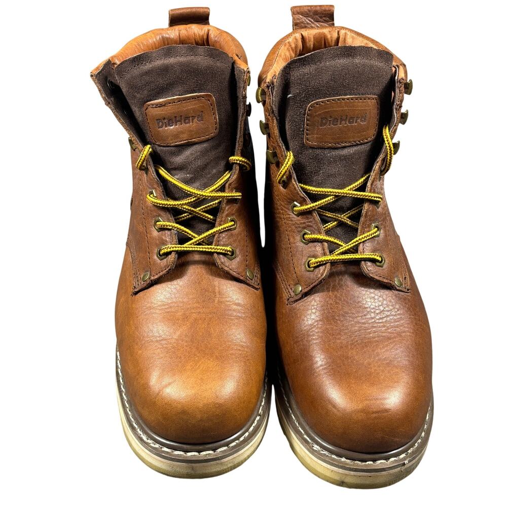 DIEHARD 84984 Men's Work Boots 13D Brown Soft Toe Leather Non Slip Classic 6"